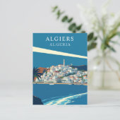 Algier, Algerien, Retro Art Postkarte (Stehend Vorderseite)