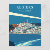 Algier, Algerien, Retro Art Postkarte (Vorderseite)