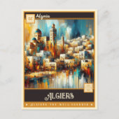 Algier, Algerien | Vintage Malerei Postkarte (Vorderseite)