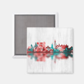 Algiers Algeria Skyline Magnet (Vorderseite/Rückseite)