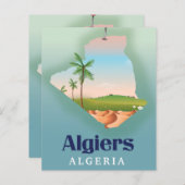 Algiers algerisches Fahrplakat (Vorne/Hinten)