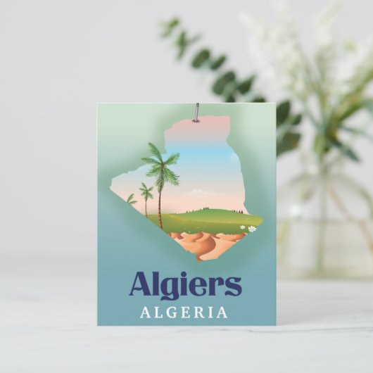 Algiers algerisches Fahrplakat (Stehend Vorderseite)
