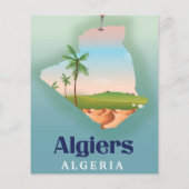 Algiers algerisches Fahrplakat (Rückseite)