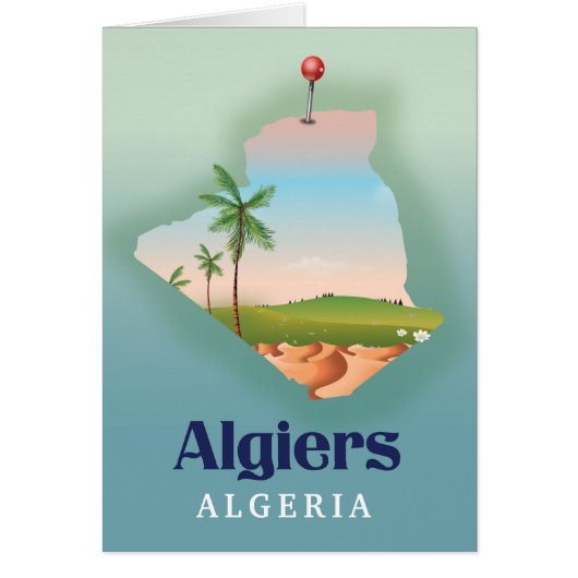 Algiers algerisches Fahrplakat (Vorne)