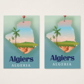 Algiers algerisches Fahrplakat (Vorne & Hinten)