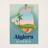 Algiers algerisches Fahrplakat (Vorderseite)