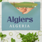 Algiers algerisches Fahrplakat Geschirrtuch (Gefaltet)