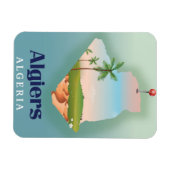 Algiers algerisches Fahrplakat Magnet (Horizontal)
