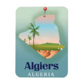 Algiers algerisches Fahrplakat Magnet (Vertikal)