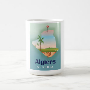 Algiers algerisches Fahrplakat Verwandlungstasse