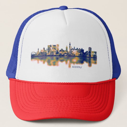 Algiers Skyline Truckerkappe (Vorderseite)