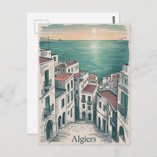 Algiers Vintag Postkarte (Vorne/Hinten)