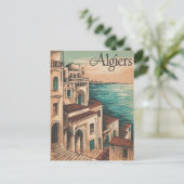 Algiers Vintag Postkarte (Stehend Vorderseite)