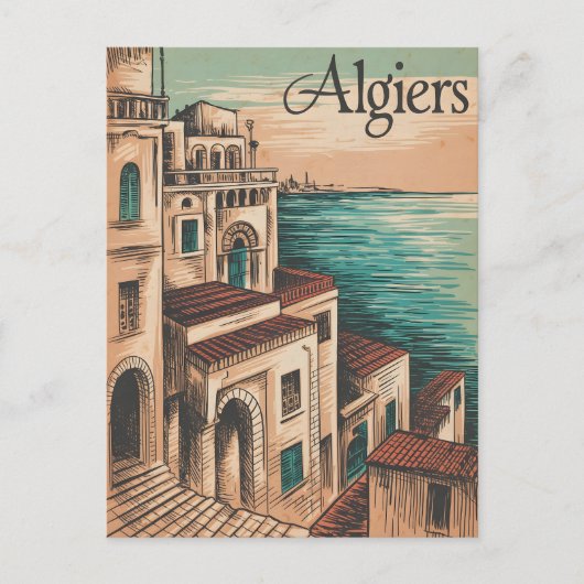 Algiers Vintag Postkarte (Vorderseite)