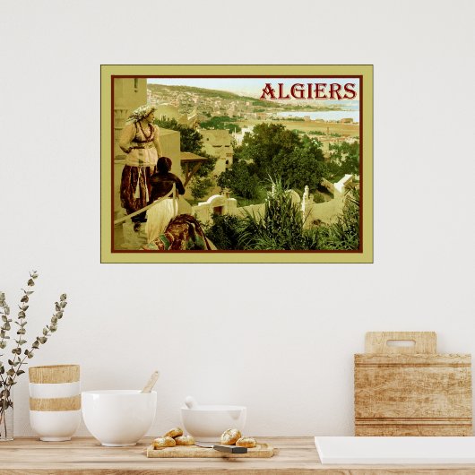 Algiers ~ Vintage Travel Poster (Küche)