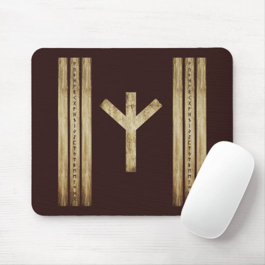 Algiz Brown Grunge-Mauspad Mousepad (Mit Mouse)