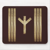 Algiz Brown Grunge-Mauspad Mousepad (Vorne)