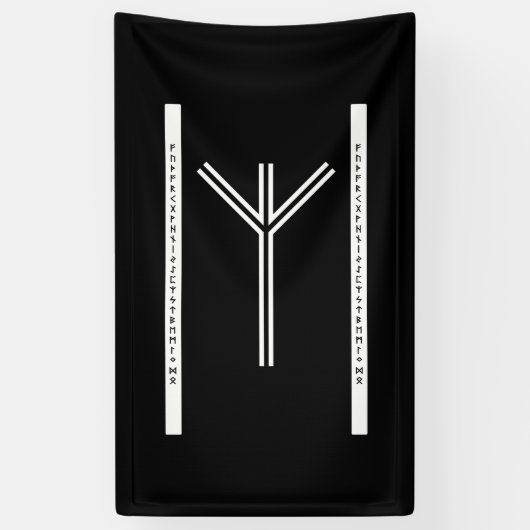 Algiz BW Banner (Vertikal)