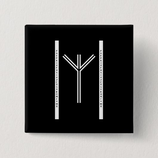 Algiz BW Button (Vorderseite)