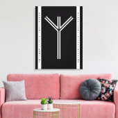 Algiz BW Canvas Leinwanddruck (Insitu (Wohnzimmer))