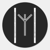 Algiz BW Stickers (Vorderseite)