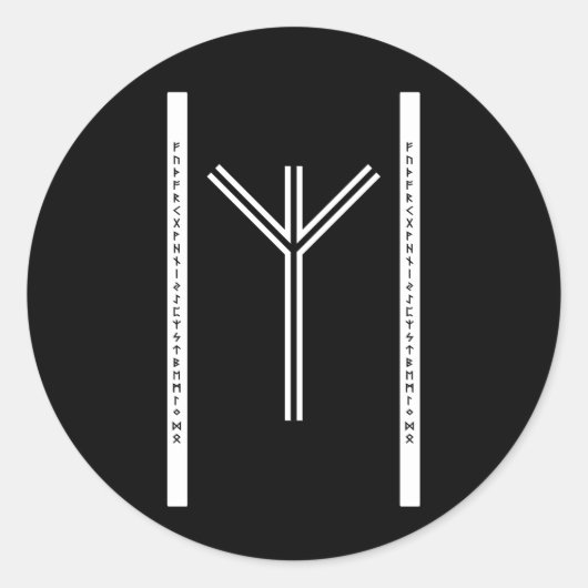 Algiz BW Stickers (Vorderseite)