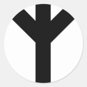 Algiz.png Runder Aufkleber (Vorderseite)