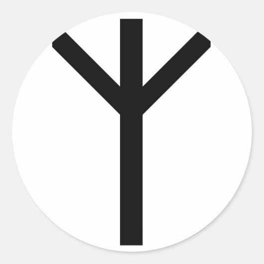 ALGIZ RUNE RUNDER AUFKLEBER (Vorderseite)