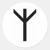 ALGIZ RUNE RUNDER AUFKLEBER (Vorderseite)