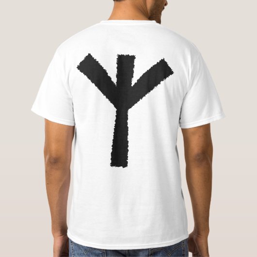 'Algiz' Viking Protection Rune Shirt (groß) (Rückseite)