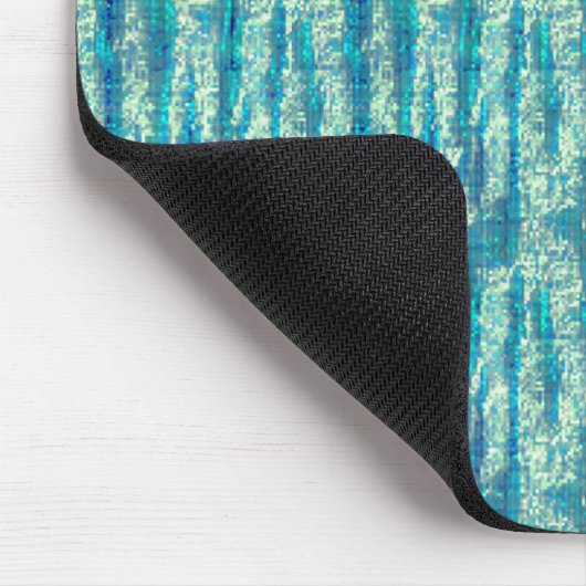 Algodão semi pixelado num mix de ciano e turquesa mousepad (Ecke)
