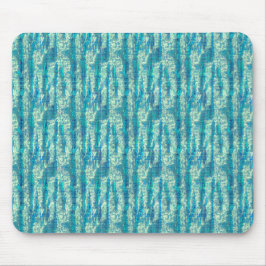 Algodão semi pixelado num mix de ciano e turquesa mousepad