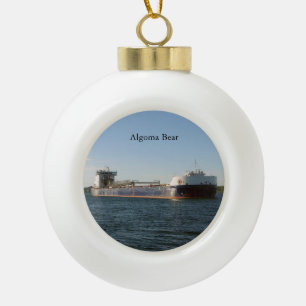 Algoma Bärenball oder Schneeflocke Keramik Kugel-Ornament
