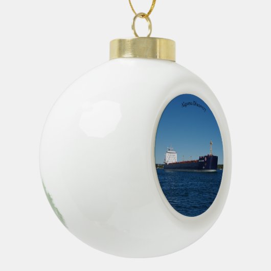 Algoma Discovery Ball oder Schneeflocke Keramik Kugel-Ornament (Links)
