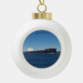 Algoma Discovery Ball oder Schneeflocke Keramik Kugel-Ornament (Vorderseite)