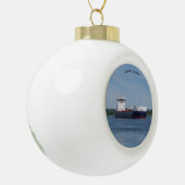 Algoma Equinox Ball oder Schneeflocke Keramik Kugel-Ornament (Links)