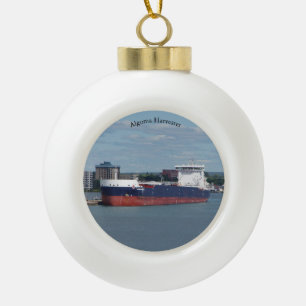Algoma Harvester Kugel- oder Schneeflocken-Ornamen Keramik Kugel-Ornament