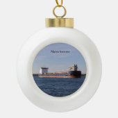 Algoma Innovator Ball oder Schneeflocke Keramik Kugel-Ornament (Vorderseite)