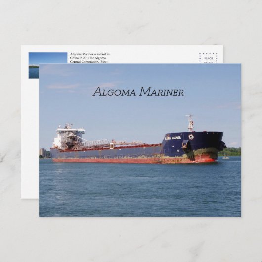 Algoma Mariner Postkarte (Vorne/Hinten)