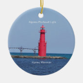 Algoma Pierhead Light-Ornament Keramik Ornament (Vorne)