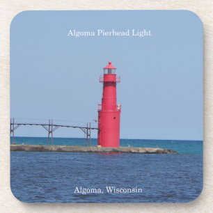 Algoma Pierhead Light Set von 6 plastischen Unters Getränkeuntersetzer