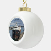Algoma Transfer Ball oder Schneeflocke Keramik Kugel-Ornament (Rechts)