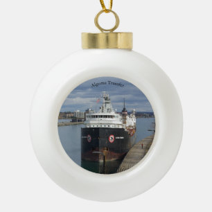 Algoma Transfer Kugel oder Schneeglanz-Ornament Keramik Kugel-Ornament