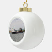 Algomarinkugel oder Schneeflocke Keramik Kugel-Ornament (Rechts)