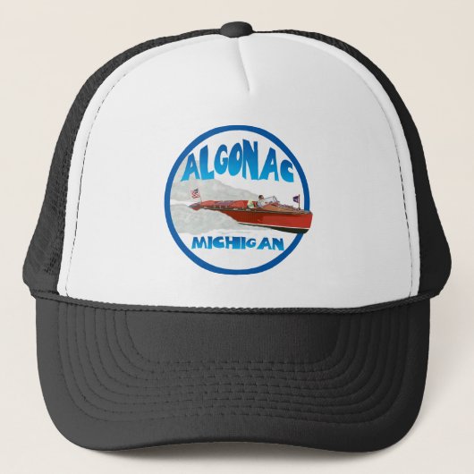 Algonac Michigan Truckerkappe (Vorderseite)