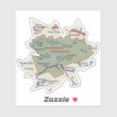 Algonoquin Provincial Park Vintag Aufkleber (Blatt)