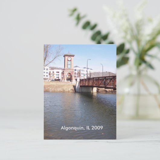 Algonquin Illinois Postkarte (Stehend Vorderseite)