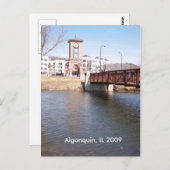 Algonquin Illinois Postkarte (Vorne/Hinten)