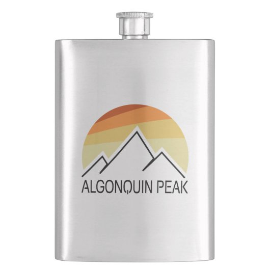 Algonquin Peak Retro Flachmann (Vorderseite)