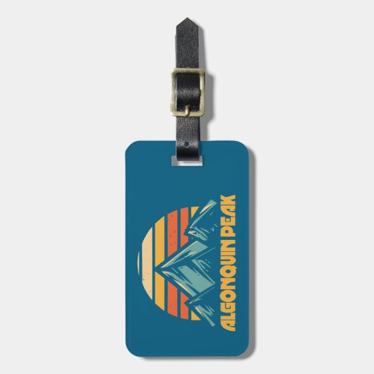 Algonquin Peak Retro Türkis Gepäckanhänger (Vorderseite vertikal)